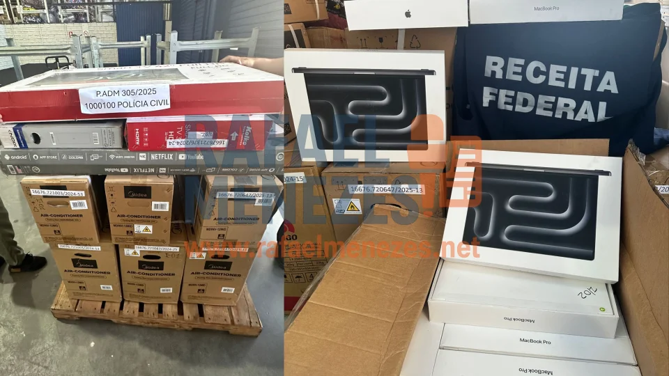 Receita Federal destina mais de R$ 300 mil em mercadorias apreendidas à Polícia Civil em Santa Maria