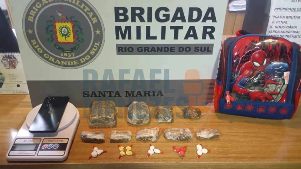 Jovem é preso por tráfico de drogas no Bairro Passo D’Areia em Santa Maria