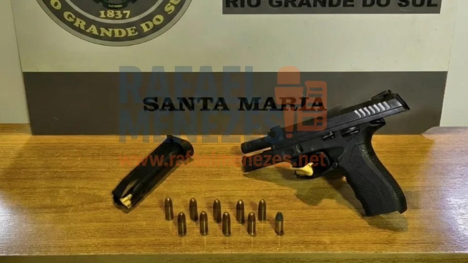 Jovem é preso por porte ilegal de arma em Santa Maria