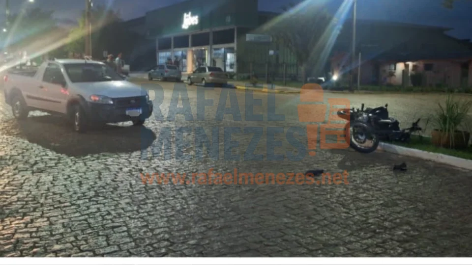 Passageira de motocicleta fica ferida em acidente em Restinga Sêca
