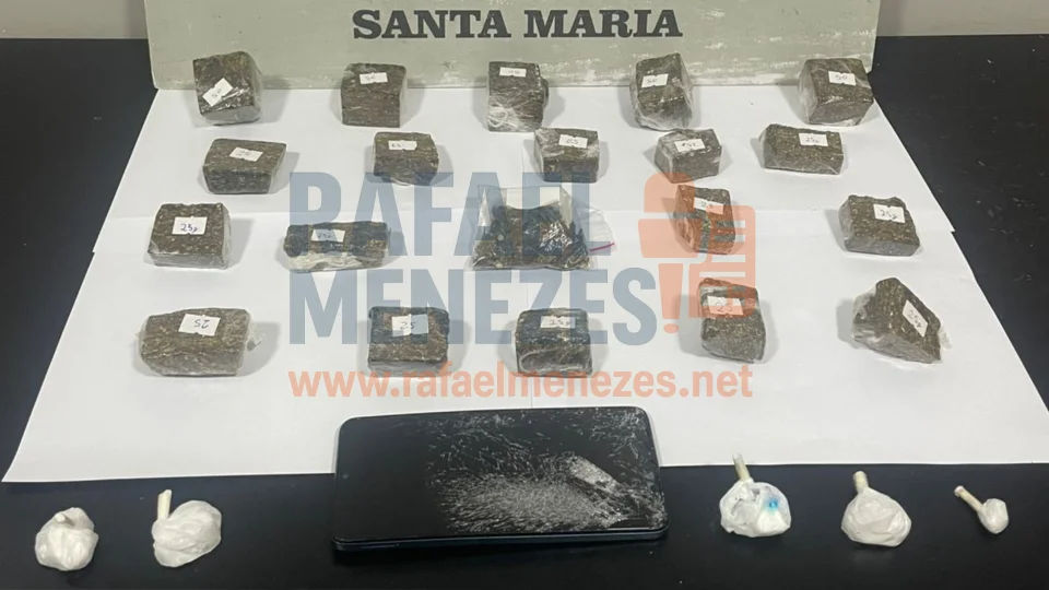 Jovem é presa por tráfico de drogas no bairro Uglione em Santa Maria