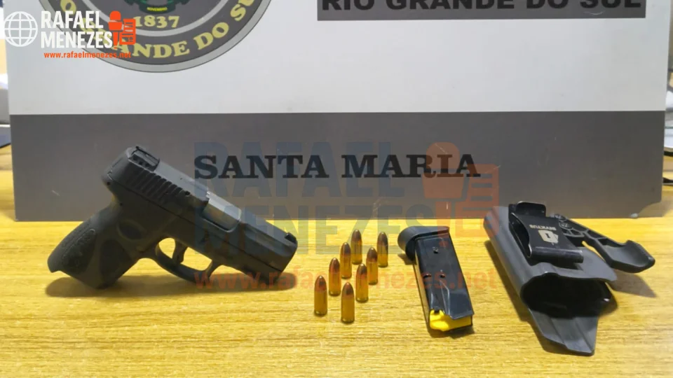 Homem é preso por porte ilegal de arma de fogo no bairro Noal em Santa Maria