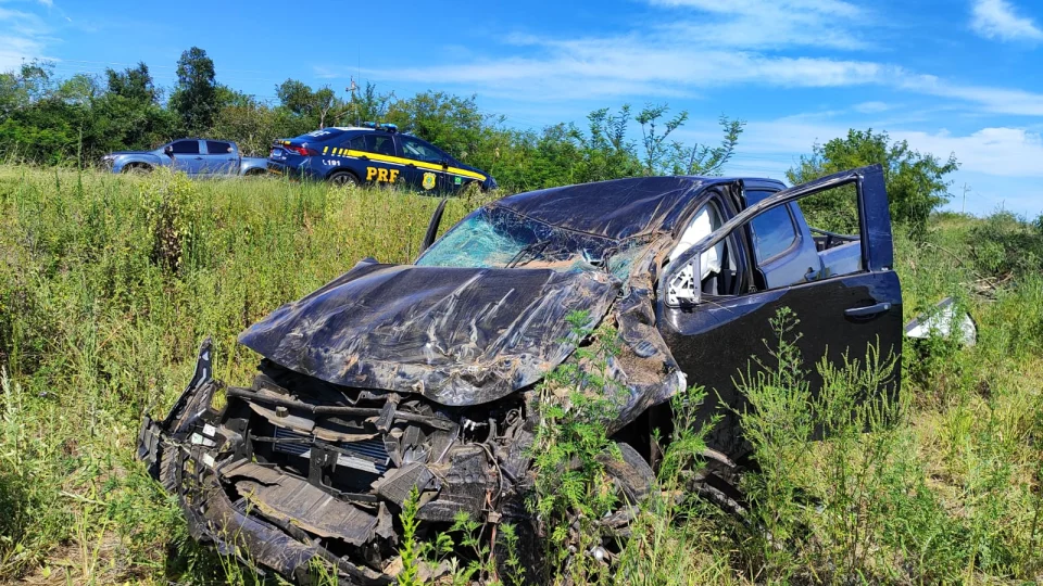 Motorista fica gravemente ferida após saída de pista na BR-287 em São Vicente do Sul