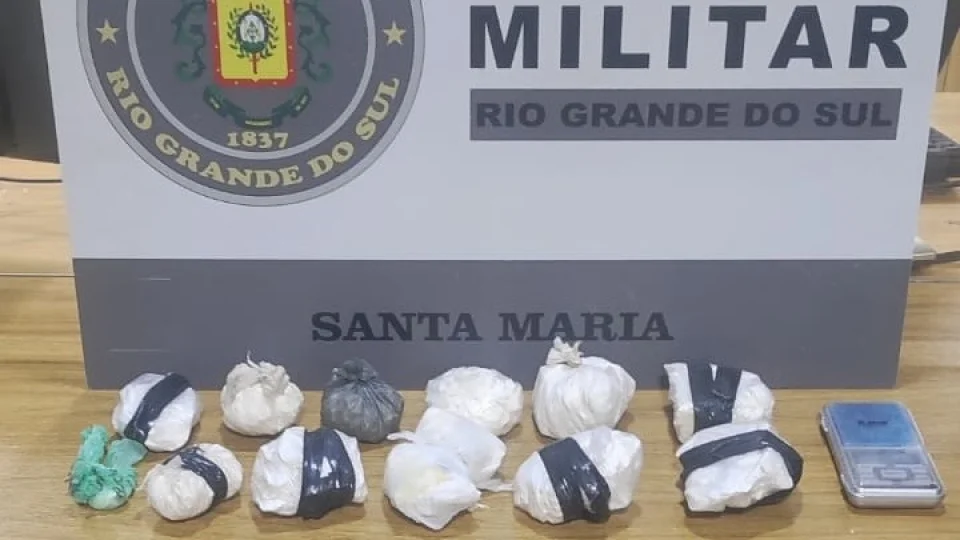 Brigada Militar apreende cocaína durante patrulhamento em Santa Maria