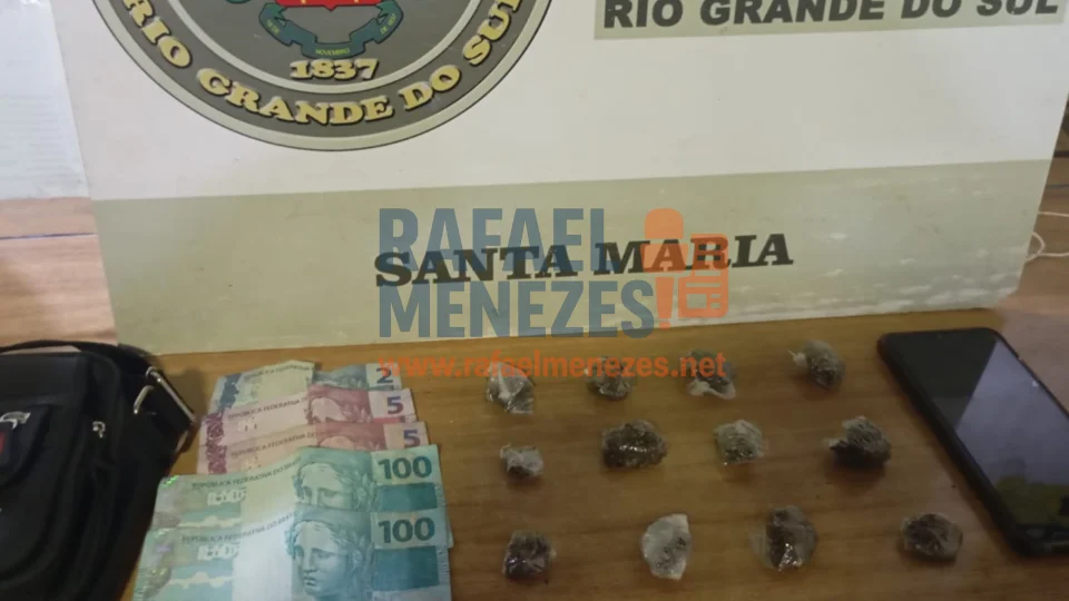 Adolescente de 17 anos é apreendido por tráfico de drogas em Santa Maria