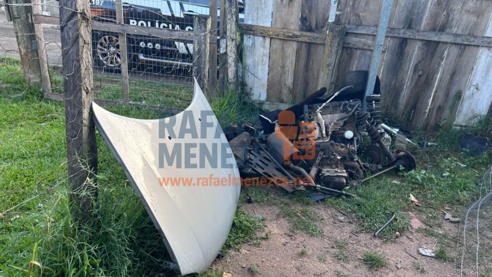 DRACO localiza carcaça de veículo usado por criminosos suspeitos de matarem empresário Gilmar Escobar e prende dois homens em Santa Maria
