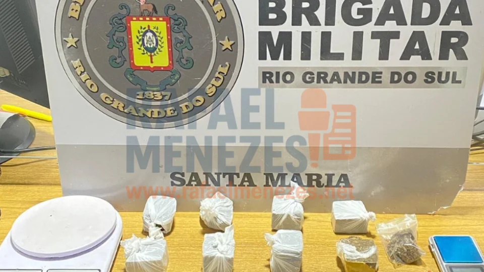 Homem preso por tráfico de drogas em Santa Maria
