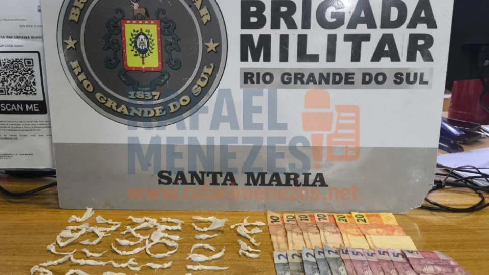 Adolescente de 14 anos é apreendida com drogas em Santa Maria