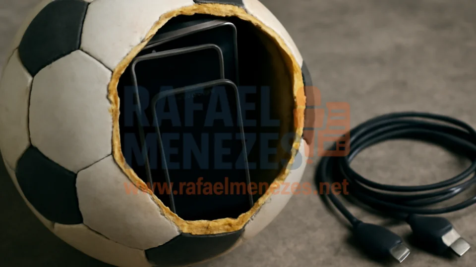 Bola de futebol com celulares é encontrada no pátio do Presídio Estadual de Agudo