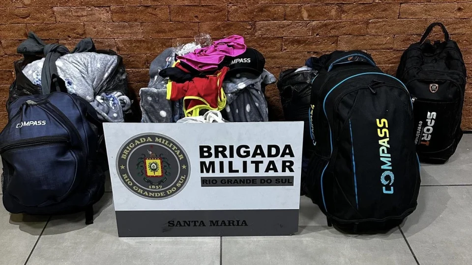 Brigada Militar prende dois homens por furto a estabelecimento comercial em Santa Maria