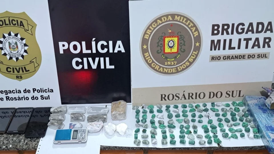 Casal é preso em flagrante por tráfico de drogas em Rosário do Sul