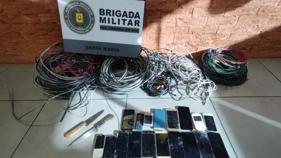 Brigada Militar prende três homens durante a Operação “Fios e Cabos” em Santa Maria