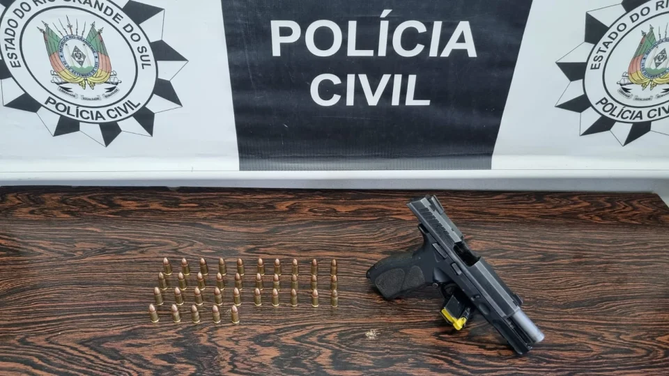 Homem é investigado por ameaça e tem pistola 9mm apreendida em Caçapava do Sul