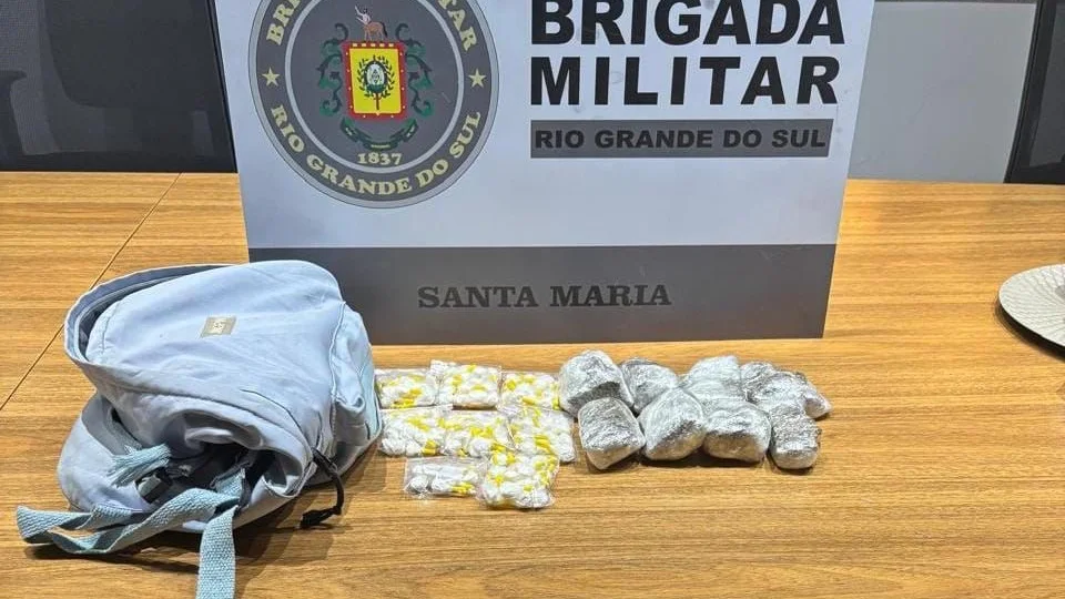Brigada Militar apreende drogas em Santa Maria