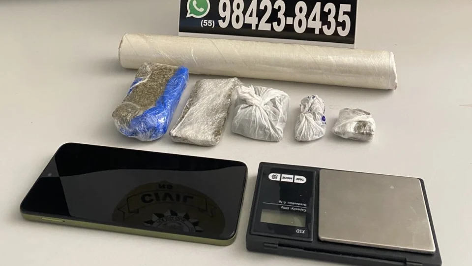 Polícia Civil apreende drogas em investigação de violência doméstica em Cruz Alta