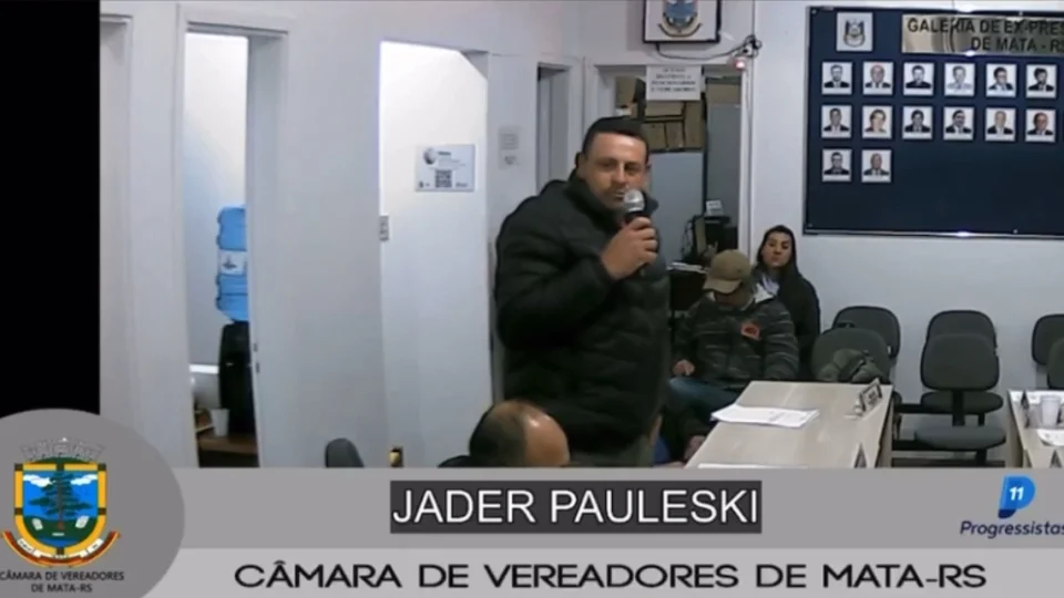 “Eu não tenho medo de vocês”, diz vereador em sessão da Câmara de Mata