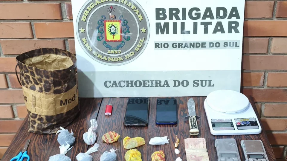 Brigada Militar prende jovem por tráfico de drogas em Cachoeira do Sul