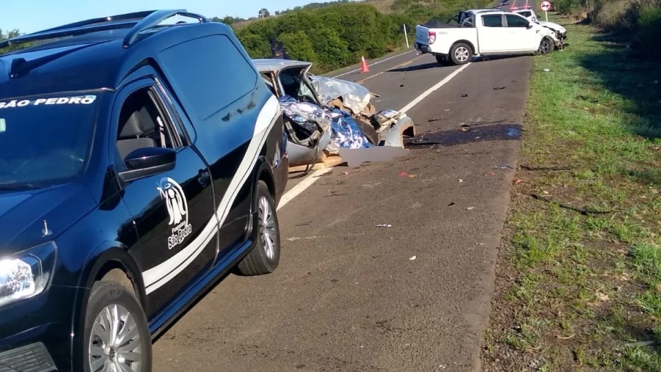 Colisão frontal deixa um morto e três feridos na BR-287, em São Pedro do Sul