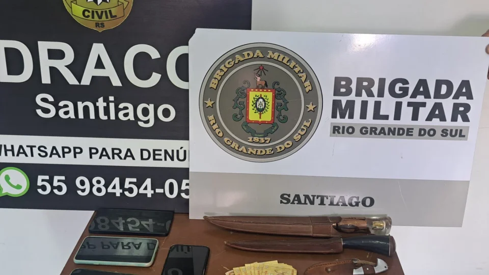 Homem é preso durante ação conjunta da Polícia Civil e Brigada Militar em Santiago