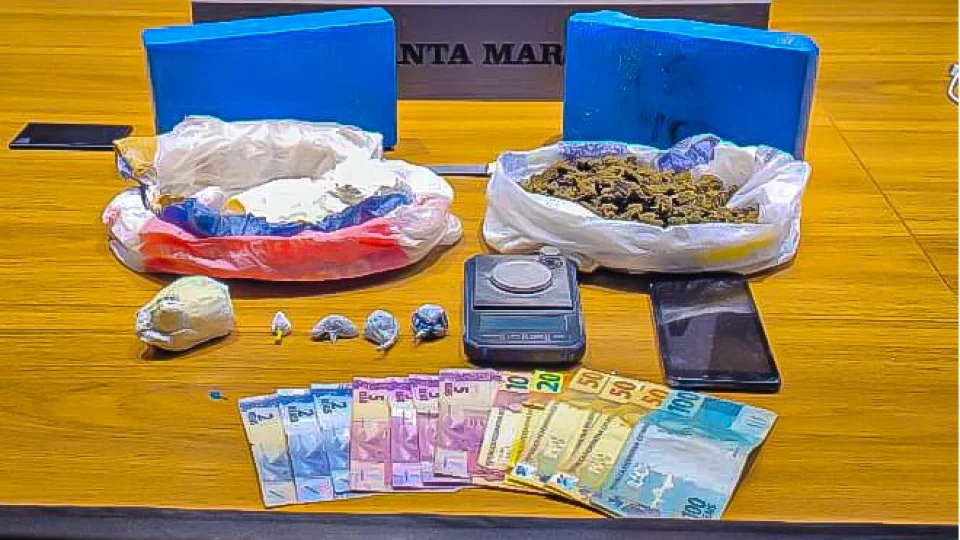 Homem com antecedentes por homicídio é preso por tráfico de drogas em Santa Maria