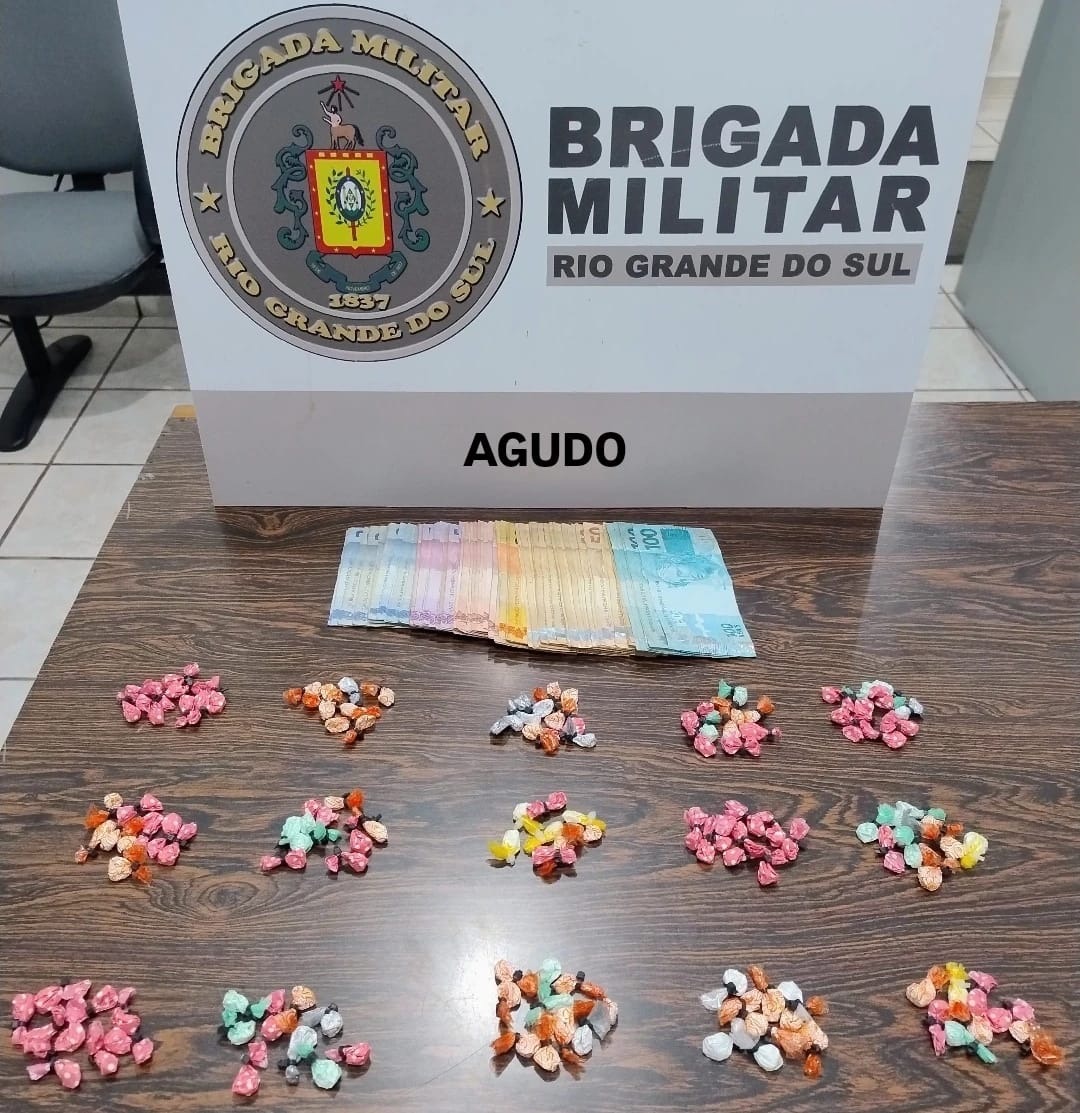 Brigada Militar prende homem com quase 140 porções de cocaína em Agudo